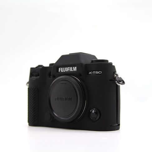 X-T50 Camera Case, BMAOLLONGB Fullbody Thin Lightweight Silicone Camera Skin Body Rubber Cover Case for Fujifilm X-T50 XT50 (Black, Smooth) in Saudi Arabia