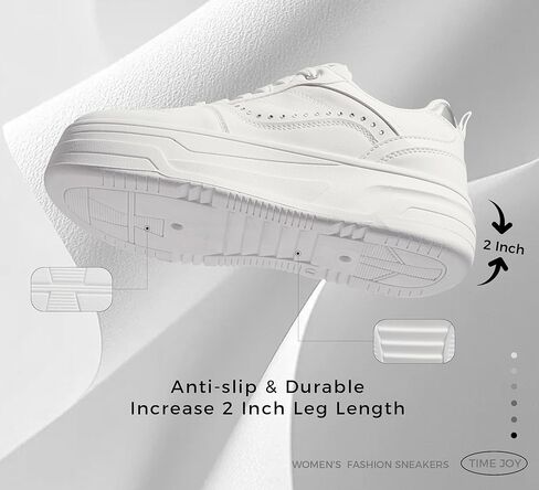 أحذية منصة النساء أحذية تنس مكتنزة مع جلود اصطناعية ومواد قابلة لإعادة التدوير وسادة غير قابلة للانزلاق للملابس غير الرسمية والسيارة واليومية in Kuwait