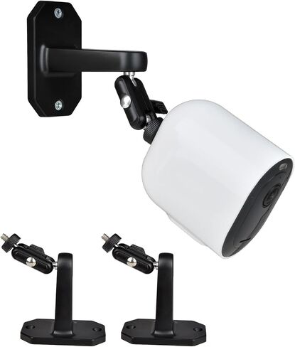 2 حزمة حزمة الحائط لجدار Arlo Pro/Pro2/Pro3/Pro4/Ultra/Ultra2/كاميرا Spotlight الأساسية ، قوس التثبيت الداخلي/الخارجي القابل للتعديل بزاوية 360 درجة لكاميرا المراقبة الخاصة بك (أسود) in Kuwait