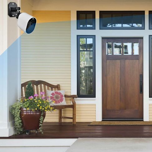 2 حزمة حزمة الحائط لجدار Arlo Pro/Pro2/Pro3/Pro4/Ultra/Ultra2/كاميرا Spotlight الأساسية ، قوس التثبيت الداخلي/الخارجي القابل للتعديل بزاوية 360 درجة لكاميرا المراقبة الخاصة بك (أسود) in Kuwait