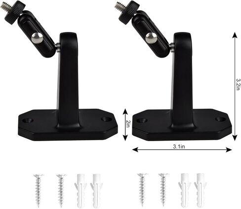 2 حزمة حزمة الحائط لجدار Arlo Pro/Pro2/Pro3/Pro4/Ultra/Ultra2/كاميرا Spotlight الأساسية ، قوس التثبيت الداخلي/الخارجي القابل للتعديل بزاوية 360 درجة لكاميرا المراقبة الخاصة بك (أسود) in Kuwait