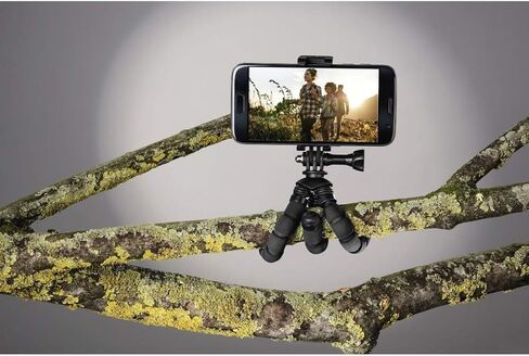 Hama 4609 Flex Mini Tripod for Smartphone and GoPro, 14cm, Black in Saudi Arabia