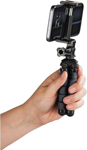 Hama 4609 Flex Mini Tripod for Smartphone and GoPro, 14cm, Black in Saudi Arabia