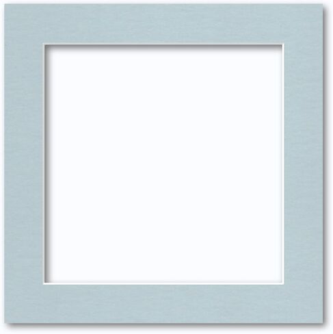 10x10 Matting for 8x8 Photograph or Artwork 4-Ply Bevel Cut Acid Free Matboard for picture framing (French Blue) in Kuwait