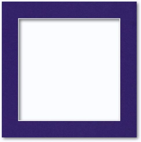 10x10 Matting for 8x8 Photograph or Artwork 4-Ply Bevel Cut Acid Free Matboard for picture framing (French Blue) in Kuwait