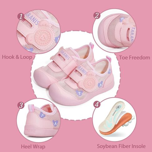 Toddler Shoes for Baby Girls Sneakers Barefoot Walking Shoes in Saudi Arabia