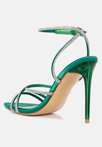 Dare Me Rhinestone Embellished Stiletto Sandals in Kuwait