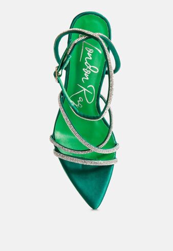 Dare Me Rhinestone Embellished Stiletto Sandals in Kuwait