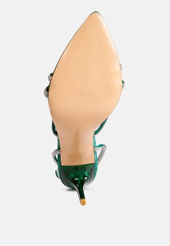 Dare Me Rhinestone Embellished Stiletto Sandals in Kuwait