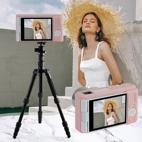 علبة الكاميرا لـ Sony ZV-1 ، كاميرا ZV1 غلاف العلبة الغلاف المطاطي كاميرا كاميرا مع غطاء عدسة قابلة للإزالة ، غلاف ناعم مضاد للخلع مع ZV1 (وردي فاتح) in Kuwait