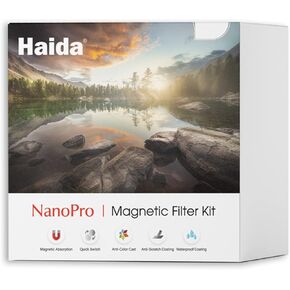 Haida HD4670-67 62mm / 67mm Magnetic Filter Set MC Optical Glass Incl Adapter, ND64, ND1000, CPL, Magnetic Lens Cap, Tortoise Case, 62mm to 67mm Step Ring