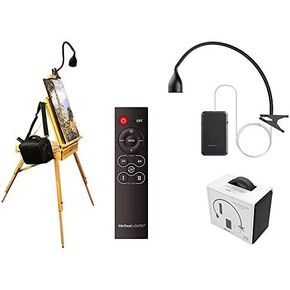 Method Lights ML-EL SMART LED LID EASEL LIGHT 1STERALE- بطارية قابلة للشحن ، ودرجة حرارة لون قابلة للتعديل ، وخالية من وميض ، والتحكم عن بعد- مثالية للفنانين