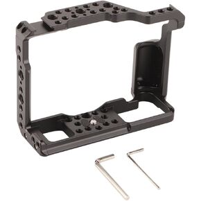 Camera Full Cage, Aluminium Alloy Machining Vertical Shooting Photography SLR Mirrorless Camera Cage Kit Accessory for Fuji XT2 XT3