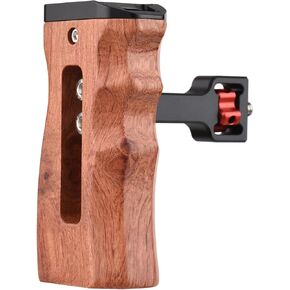 Camera Cage Handle Wooden Mounting Screw Style Adjustable up and Down Side for Video Shooters (3 8 Screw)
