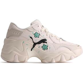 PUMA Womens Pulsar Cat Logo Graphic Lace Up Sneakers Shoes Casual - White - Size 9 M