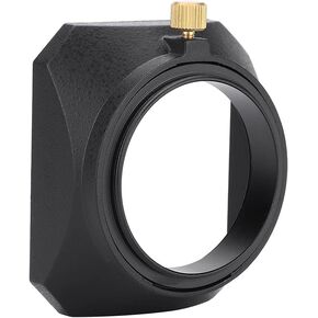 Square Lens Hood Camera Lens Shade Rectangular DV Lens Hood Protects Lens from Stray Light for Digital Video Cameras Black Plastic 46mm Thread Size