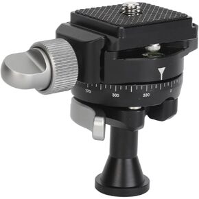 Panoramic Inverted Ball Head Aluminum Alloy Mini Tripod Ball Head with Quick Release Plate for SLR Camera Mobile Phone