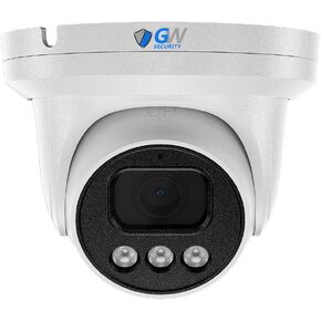 GW Security 4K 8MP TAA & NDAA Compliant Outdoor Indoor Face Recognition Human/Vehicle AI Detection Microphone PoE IP 2.8mm Wide Angle Turret Security Camera (GW863601M)