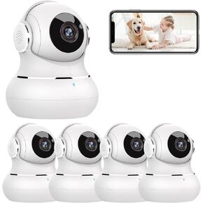 litokam 5 Pack Home Security Camera Indoor for Baby Pets Dog Elder