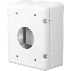 Hanwha Techwin SBP-300NBW Installation Back Box, White for use with SBP-300WM, SBP-300WM1, SBP-300KM, SBP-300P, SBP-300WMW, SBP-300WMW1, SBP-300KMW and SBP-300PMW Wall Mounts