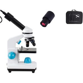 Microscope Kit Zoom 2000x Biological H_D Microscope +13PCS Accessories+ Electronic Eyepiece monocular fit for Student Laboratory Lab Education LED USB Microscope Lens Adapters