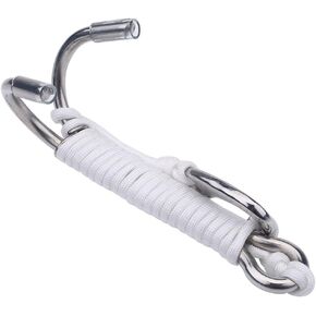 KIMISS Diving Double Dual Stainless Steel Drift Hook with 1.2m Line for Cave Dive - Black