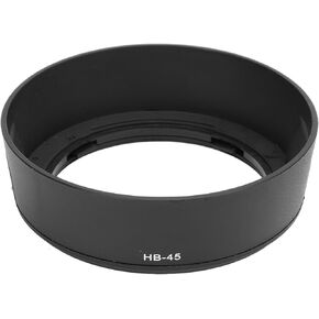 HB 45 Camera Lens Hood Shade Reversible Round Lens Hood Fit for D5100 D3200 D60 18 to 55mm Lens Black