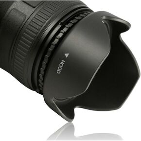 49 52 55 58 62 67 72 77 82mm Reversible Petal Flower Lens Hood, for Canon for Nikon for Sony for Pentax DSIR Camera(55mm)