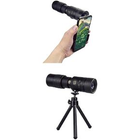 Binoculars Retractable Compact Monocular 50X60 High Power BAK4 Prism Low NightScope Waterproof Telescope Fully Multi with Smartphone Holder Tripod
