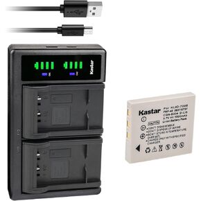 Kastar LTD2 USB Battery Charger Replacement for Pentax D-Li8 D-Li85 Battery, Pentax D-BC8 Charger, Pentax Optio A10, Optio A20, Optio A30, Optio A36, Optio A40, Optio E65, Optio L20