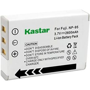 Kastar FNP95 Battery (2-Pack) for Fujifilm NP-95 & Finepix F30, Finepix F31FD, Finepix Real 3D W1, Finepix X30, Finepix X100, Finepix X100T, Finepix X100LE, Finepix X100S, Finepix X-S1 and DB-90