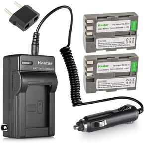 Kastar EN-EL3E Battery (2-Pack) and Charger Kit for Nikon EN-EL3e, EN-EL3a, EN-EL3, MH-18, MH-18a and Nikon D50, D70, D70s, D80, D90, D100, D200, D300, D300S, D700 Cameras
