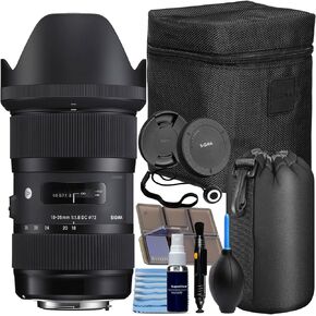 Digital Village 18-35mm F1.8 Art DC HSM Lens for Canon DSLR Cameras (210101) + BACKENT BACK + PORTRAIT BUNDLE (13 عنصرًا)