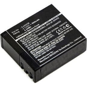 Synergy Digital Camera Battery, Compatible with Forever S009 Digital Camera, (Li-ion, 3.7V, 900mAh) Ultra High Capacity, Replacement for SJCAM SJ4000B Battery