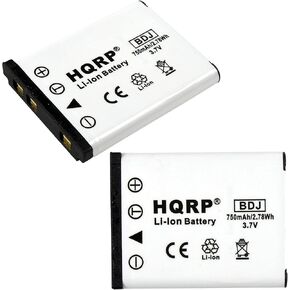 HQRP 2-Pack Battery Compatible with Olympus LI-42B LI-40B, Fujifilm NP-45 NP-45A NP-45B NP-45S, Nikon EN-EL10, Kodak KLIC-7006, Casio NP-80, Pentax D-Li63 D-Li108, DS-6365
