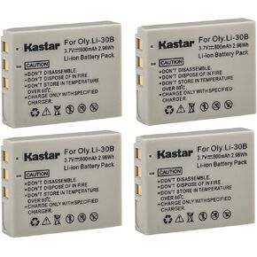 Kastar Battery 2-Pack Replacement for Olympus Li-30B Li30B Battery, Olympus Li-30C Li30C Charger, Olympus Stylus Verve Digital, Stylus Verve Digital S, µ-Mini Digital, µ-Mini Digital S Cameras