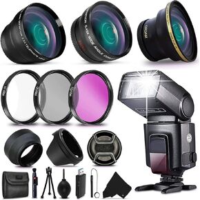 Ultimate 55mm Accessory Kit for Sony Alpha Series A99II ، A99 ، A77II ، A77 ، A68 ، A58 ، A57 ، A65 ، A55 ، A 390 ، A100 ، A33 ، A900 ، A850 ، A700 ، A330 ، A330 ،