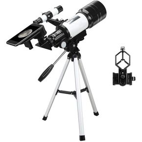 Telescope for Kids Adults Beginners 70mm Aperture BAK4 Prism FMC Lens 400mm Astronomical Refractor Telescope for Astronomy with Smartphone Mount and Tripod and Camera Wire Controller