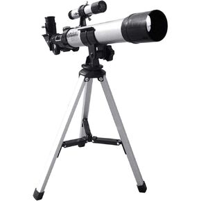 Telescope 90X Space Astronomic for Kids 40Mm Beginners Astronomy Refractor Monoscope for with 2 Eyepieces Tripod Adults Ultra-Clear Travel Nice Family (White)
