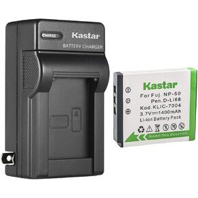 Kastar 2-Pack Battery and AC Wall Charger Replacement for Pentax D-LI68 D-LI122, Pentax Optio A36 Optio A40 Optio S10 Optio S12 Optio VS20 Optio Q Optio Q7 Optio Q10 Optio Q-S1 Optio V10, WG-M2