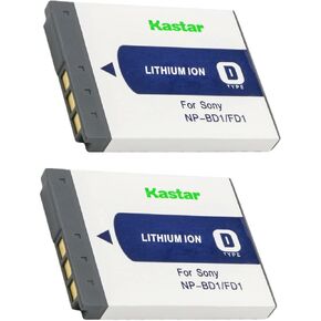 Kastar 1-Pack NP-BD1 Battery 3.7V 1100mAh Replacement for Sony NP-BD1 NP-FD1 Battery, Sony D Type Battery, Sony BC-CSD BC-CS3 Charger, Sony Cyber-Shot Camera