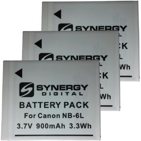Synergy Digital Digital Camera Batteries, Compatible with Sakar BP-6L Digital Camera Batteries (li-ion, 3.7V, 900 mAh), Set of 2