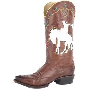 Stetson Women's Remi Inlay Western Boot Snip Toe Brown 8 M US