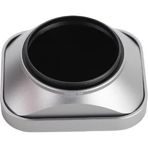 Dpofirs Camera Lens Hood ، مربع معادن مضاد للوهج مع توافق فلاش ، حماية من سبائك الخدش من الألومنيوم دقيقة (أسود #12)
