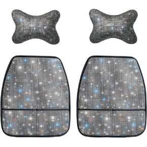 2 Car Seat Back Kick Protectors and 2 Car Pillows