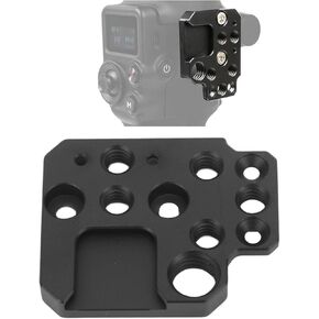 Aluminum Quick Release Plate, Camera Stabilizer Expansion Mounting Base with 1/4 3/8 Inch Holes Cold Shoe Interface for Ronin S SC RS2 RS3
