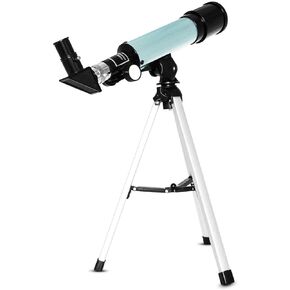 Astronomical Telescope 50Mm Refracting Telescope 90X with Tripod 2 Magnification Eyepieces 1.5X Barlow Len Early Science Educational Toys for Children Nice Family