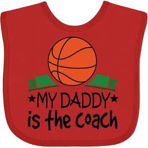 inktastic Basketball My Daddy Is the Coach Baby Bib
