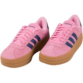 adidas VL Court Bold Womens Platform Shoes, Pink/Blue, 9