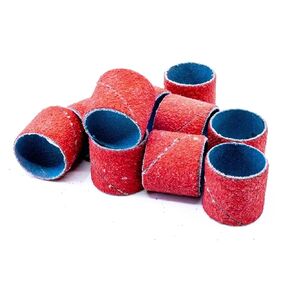 Benchmark Abrasives 1" x 1" Ceramic Spiral Band Sleeves for Deburring Finishing Blending Grinding Polishing on Metal Stainless Steel and Other Alloys (Pack of 10) - 80 Grit